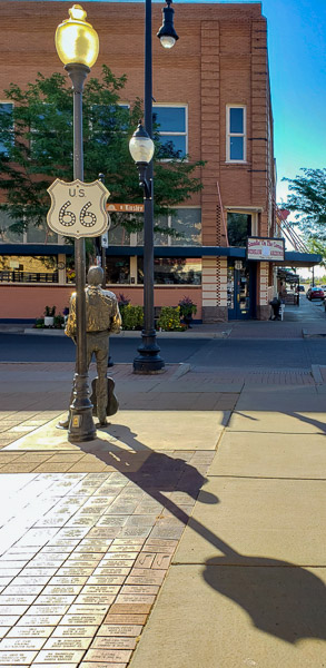 Route 66, standing on the corner